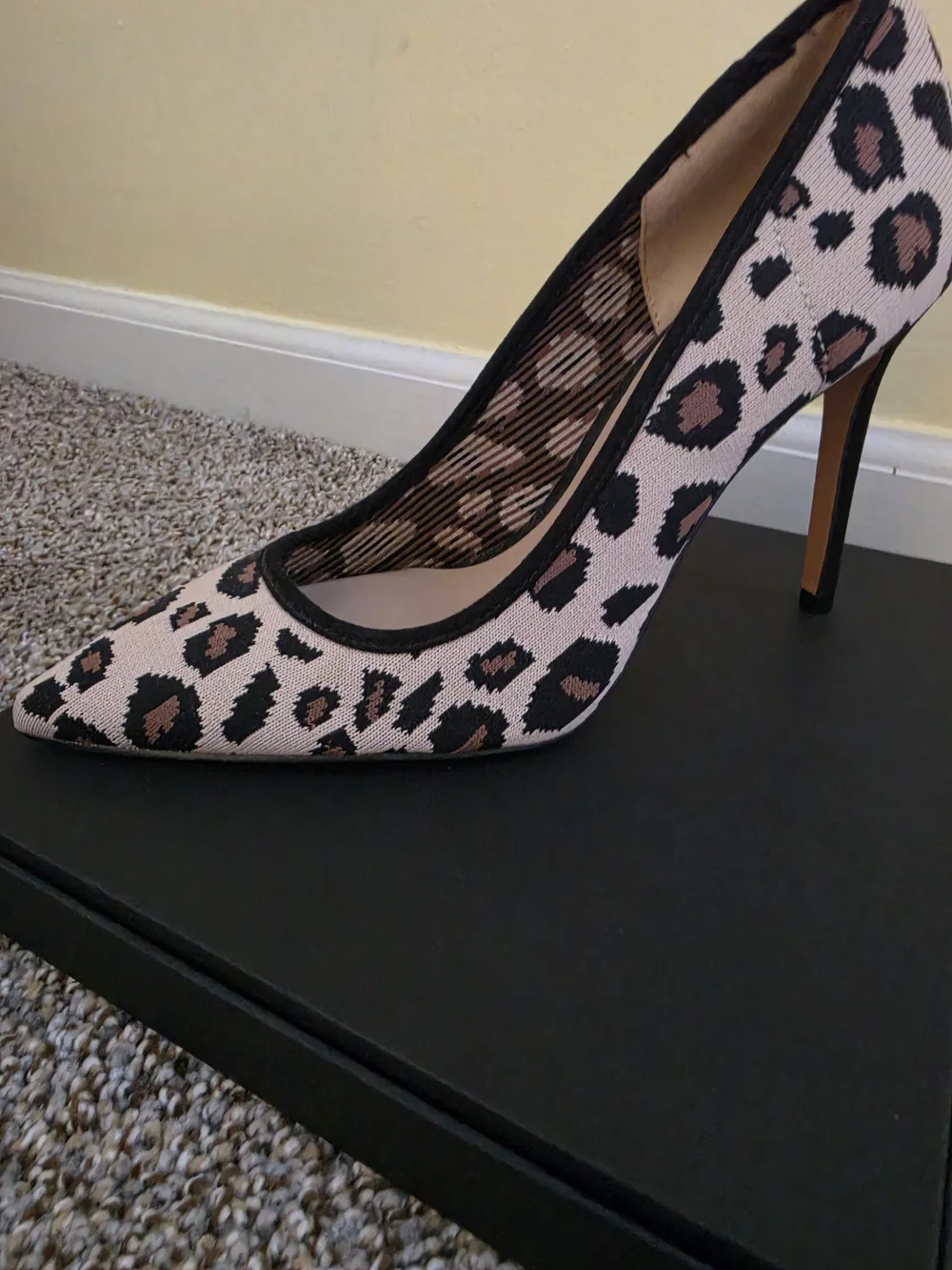 Mix No. 6 Leopard-Print Pointed-Toe Pumps in Beige and Black